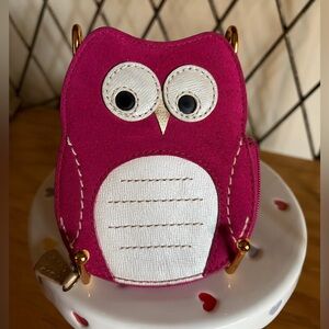 Coach Charming Owl Coin Purse Euc